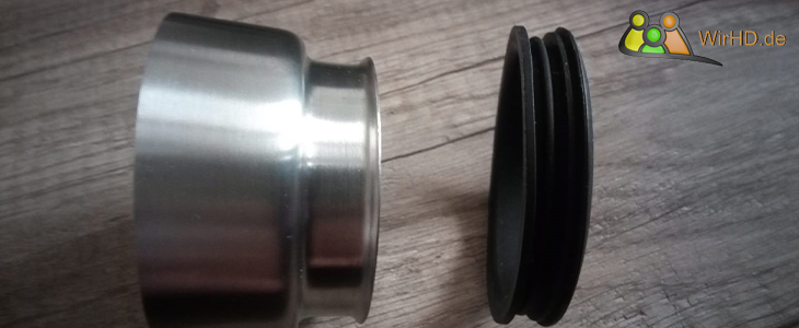 Verschlusskappe, Blomus, Ersatzteil, Einzelteile, Edelstahl, Deckel einer Wasserkaraffe.