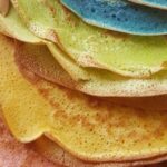 Pfannkuchen in Verschiedenen Farben.